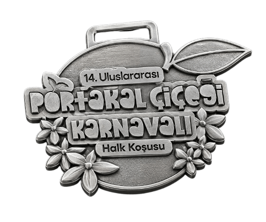 Portakal Çiçeği Karnavalı Halk Koşusu yazılı kabartma dekoratif aksesuar